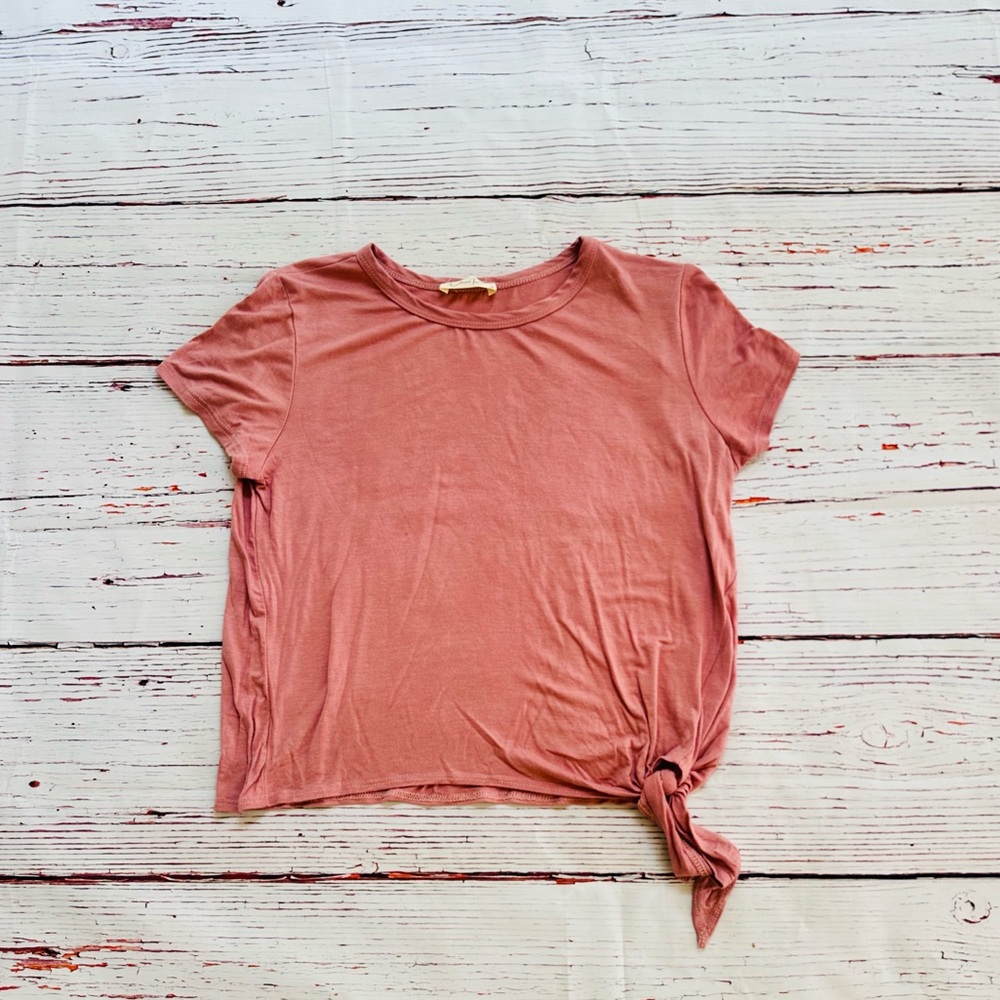 Girls Pink Knot-Front Top! Size 14